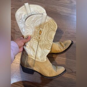Men's Cream Cowboy Boots